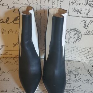 Black and White Ankle Boots